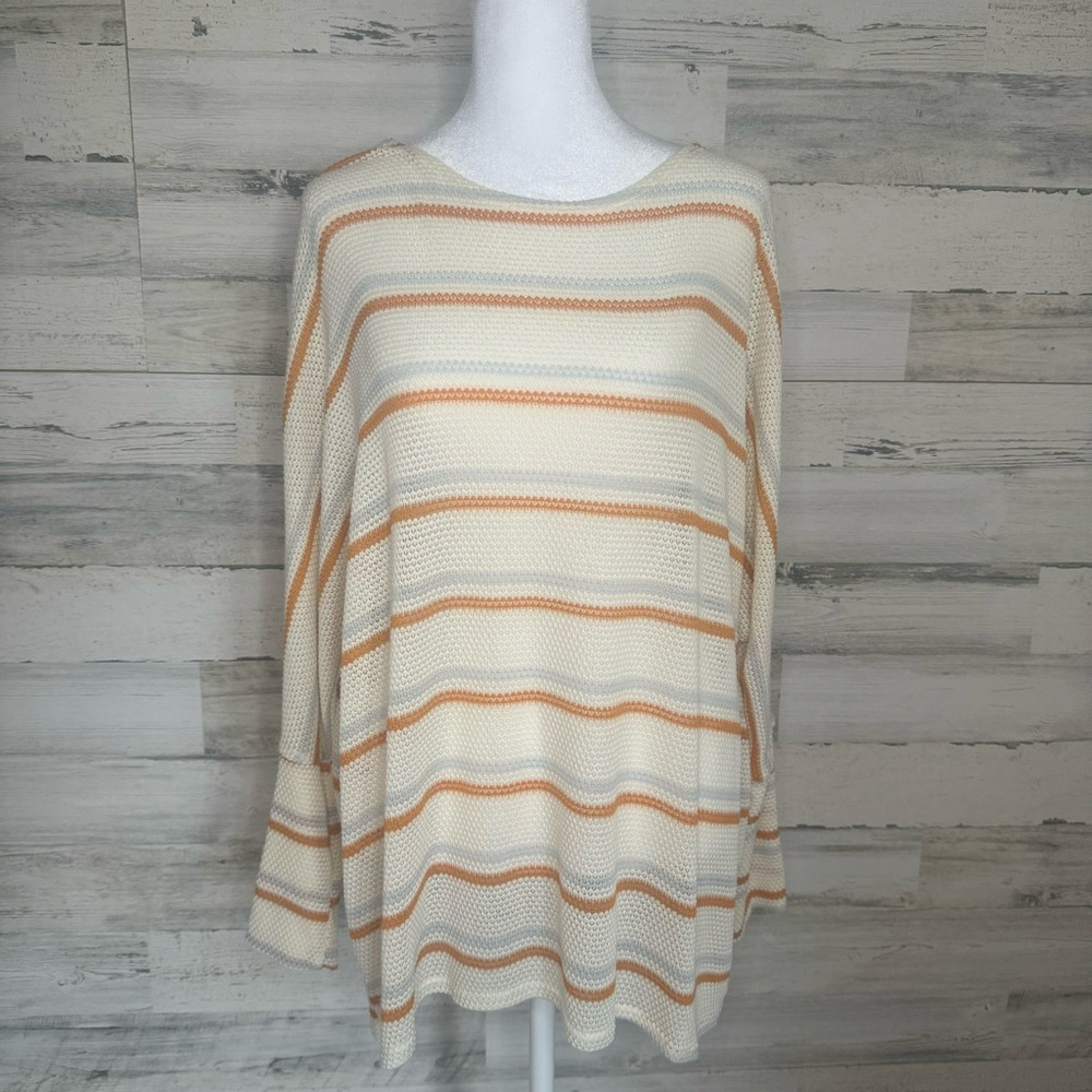 NWT- Krush Striped Sheer Knit Sweater - Size Medium